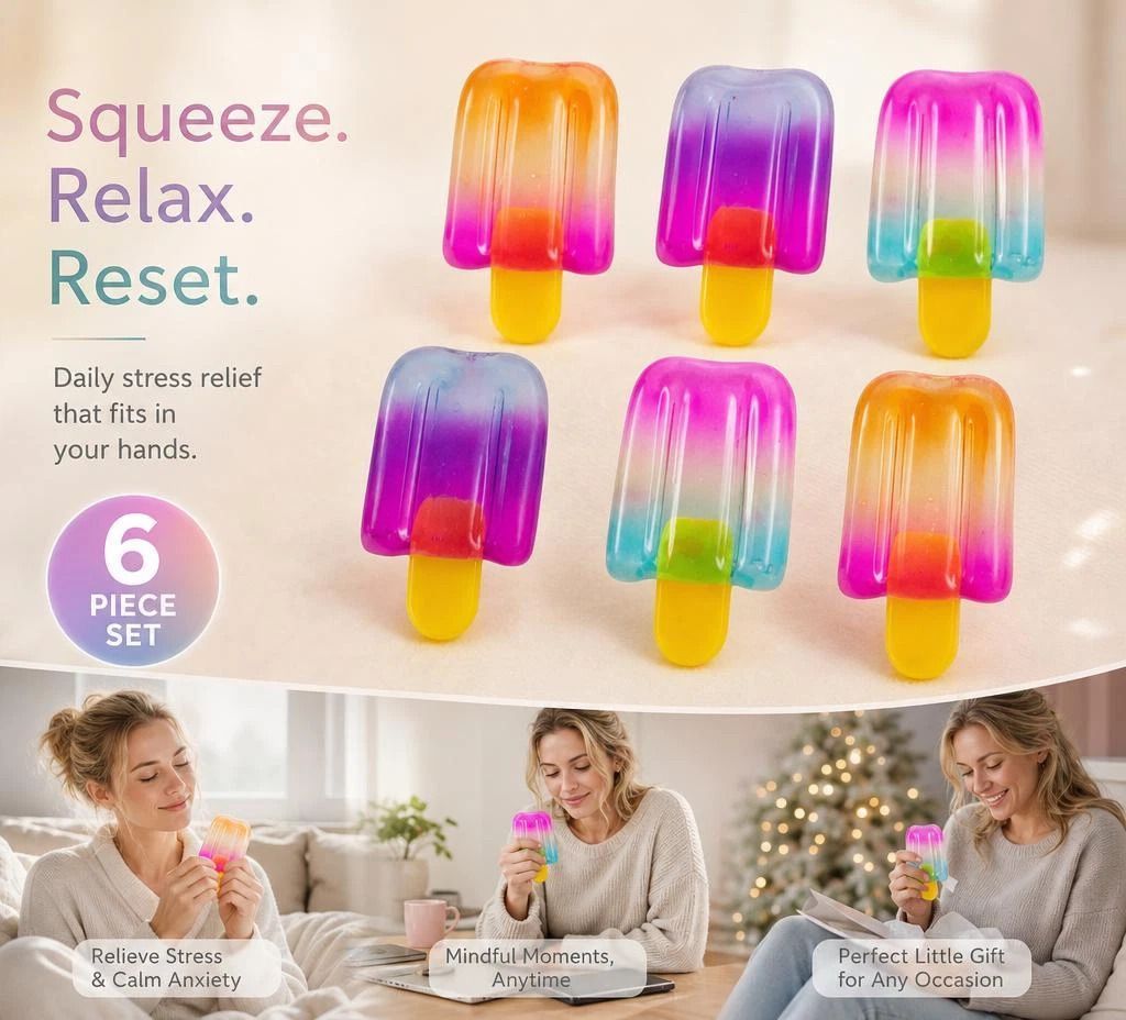 6 Pack Popsicle Squishy Assorted Tones — image 1