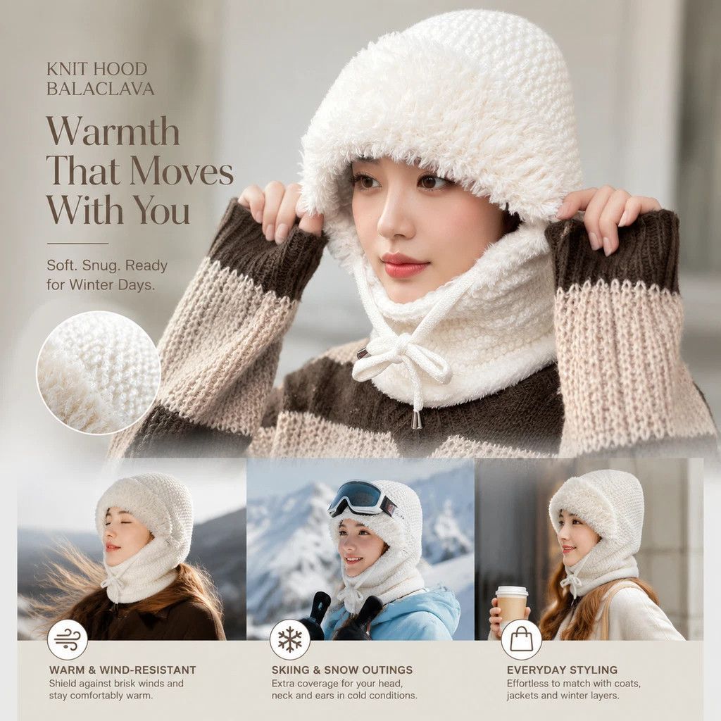 Beautiful Outdoor Knit Headwear White One Size — image 1