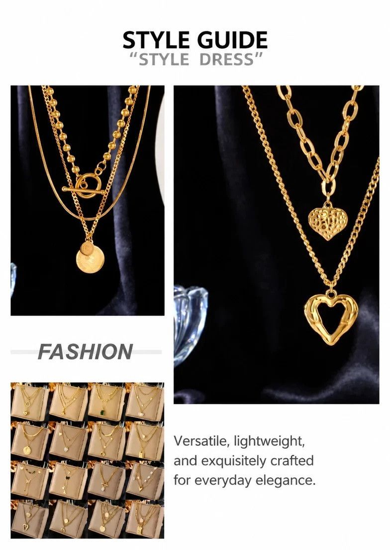 Refined Retro Dual Layer Chain Necklace view 5