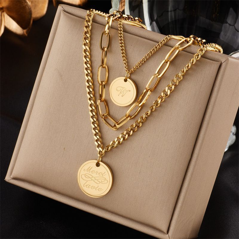 Sophisticated Retro Dual Chain Stack Necklace view 2