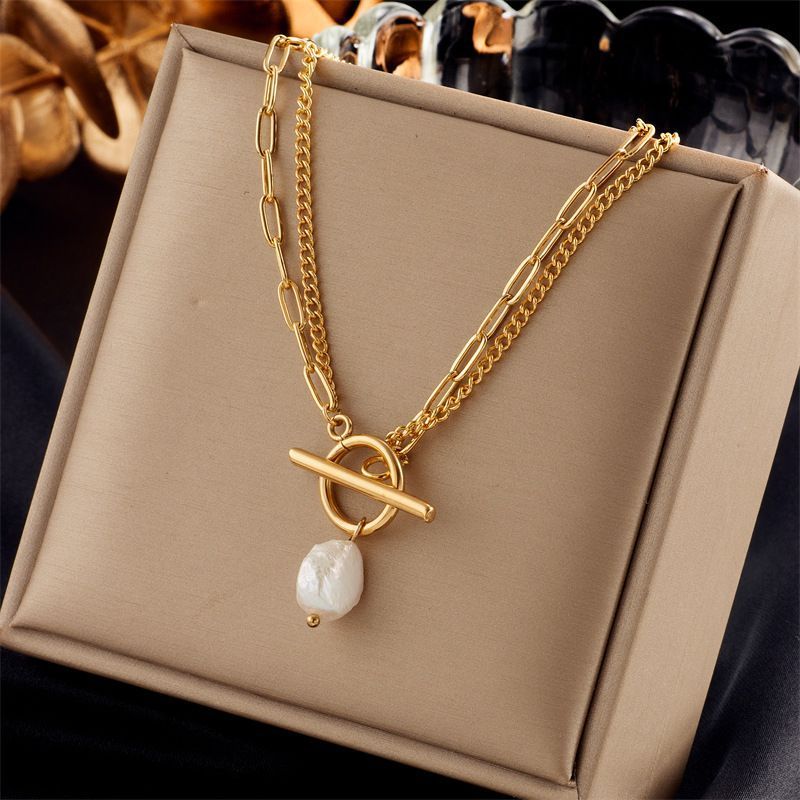 Slim Retro Two-Tier Double Necklace view 2