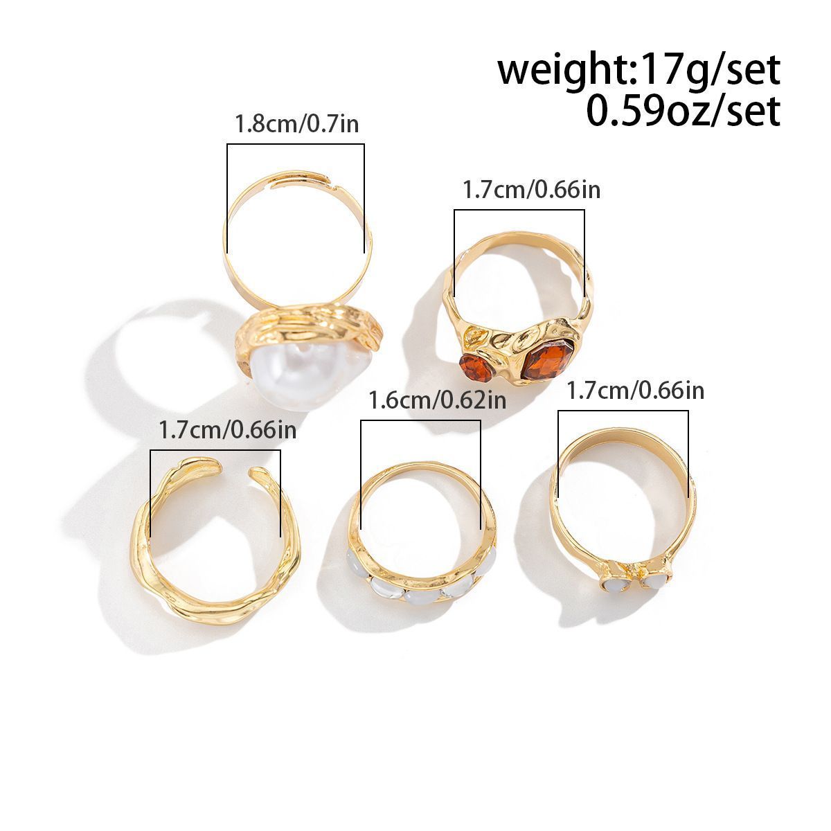 Artistic Liquid Lava Floral Ring Stack view 7