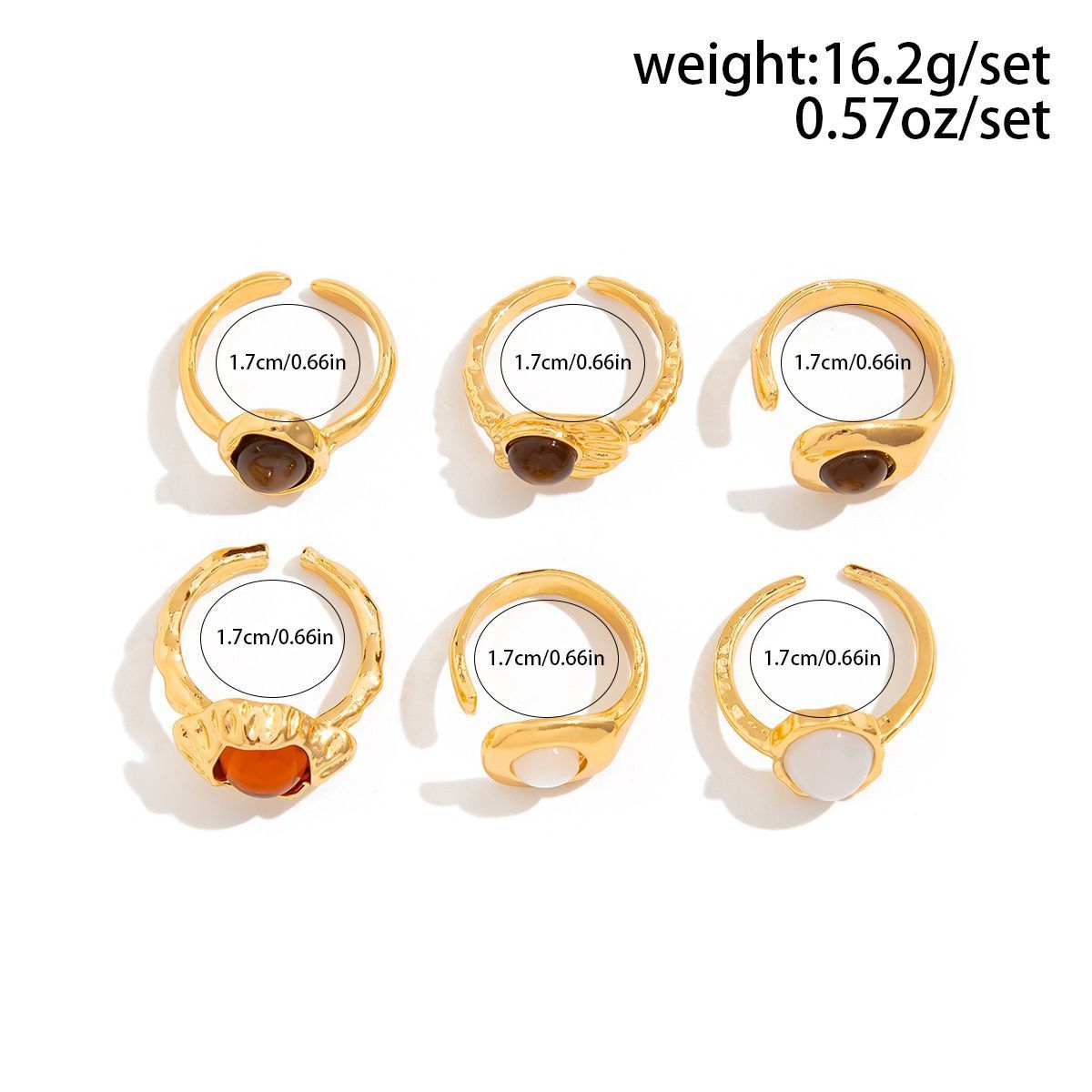 Modern Multi-Piece Floral Ring Collection view 4