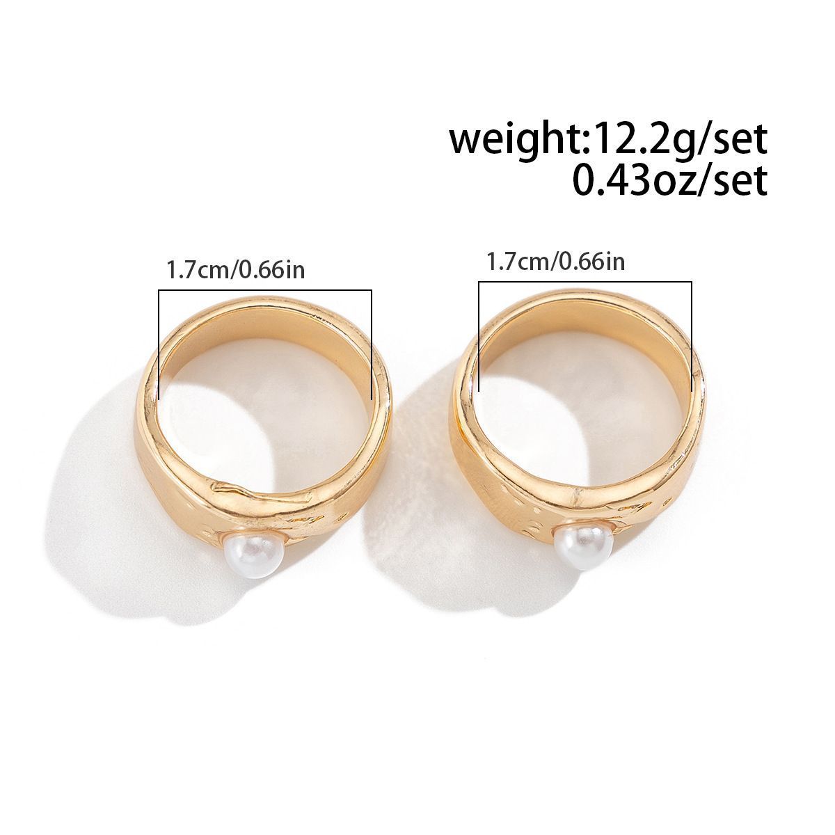 Exquisite White Textured Lava Flower Ring Set view 5