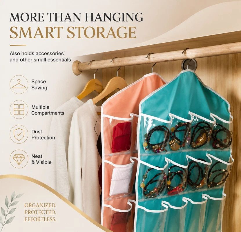 See-Through 16 Grid Hanging Storage Caddy view 4