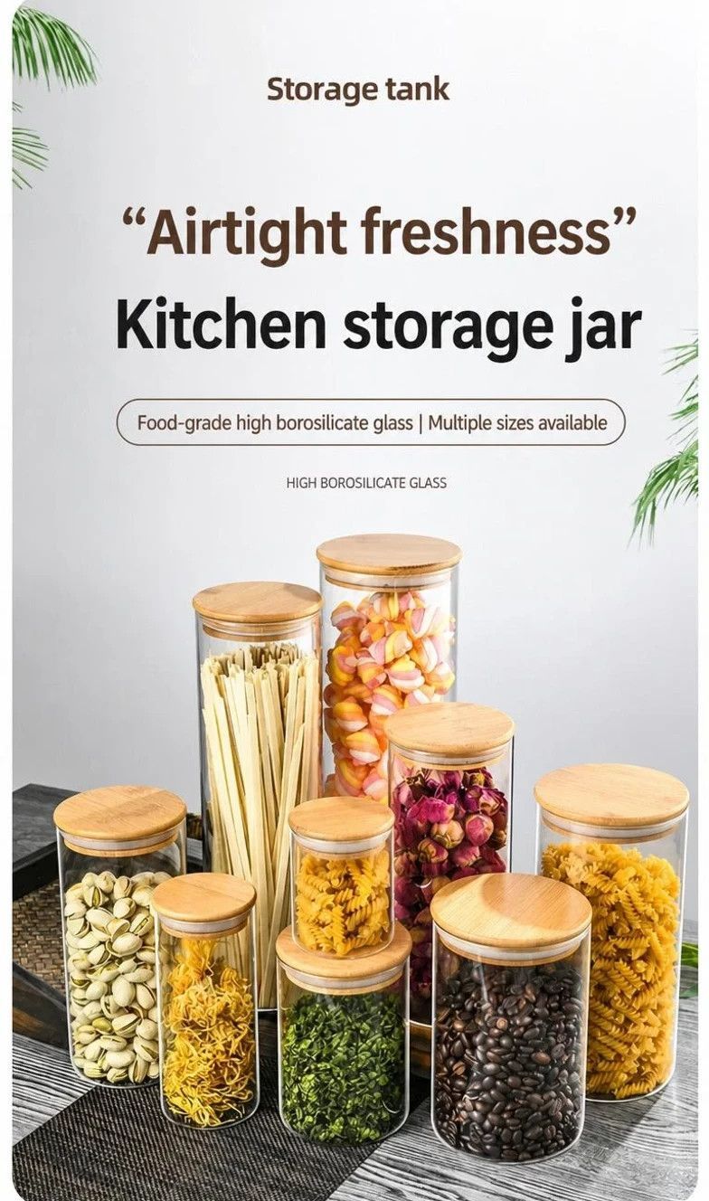 Kitchen Large Clear Glass Storage Jar view 2