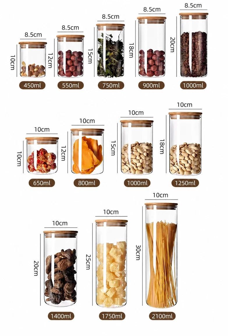 Kitchen Large Clear Glass Storage Jar view 7