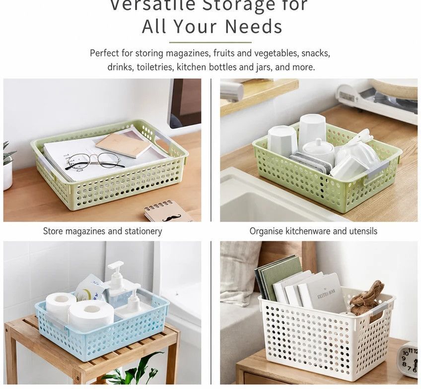 Shallow Plastic Storage Basket view 4
