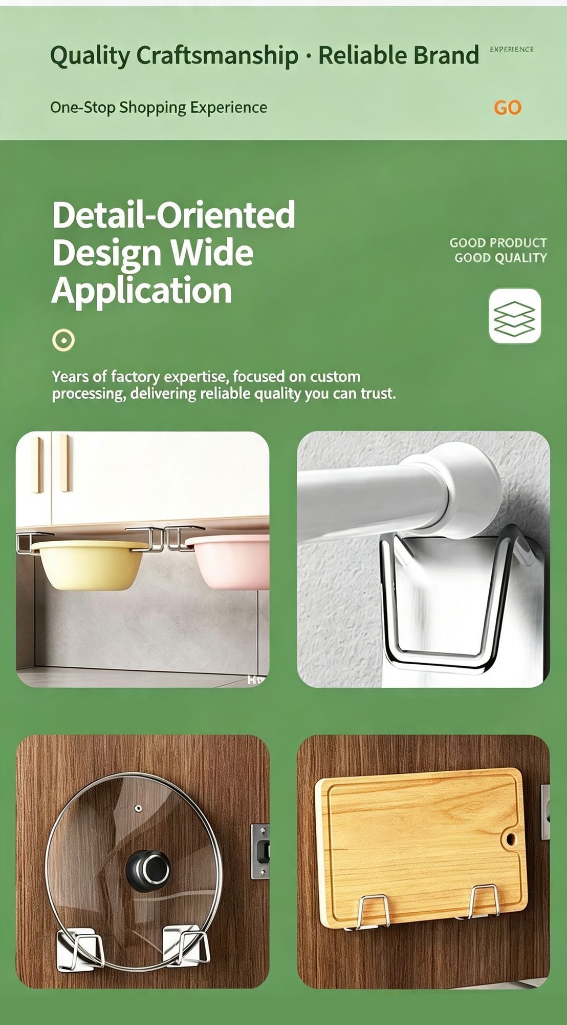 Drill-Free Wall Hanging Bath Sponge Rack view 2