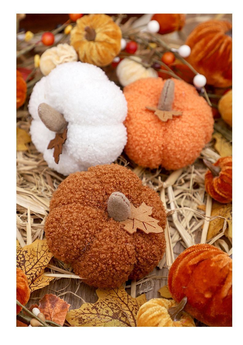 Soft Plush Pumpkin Ornament view 5