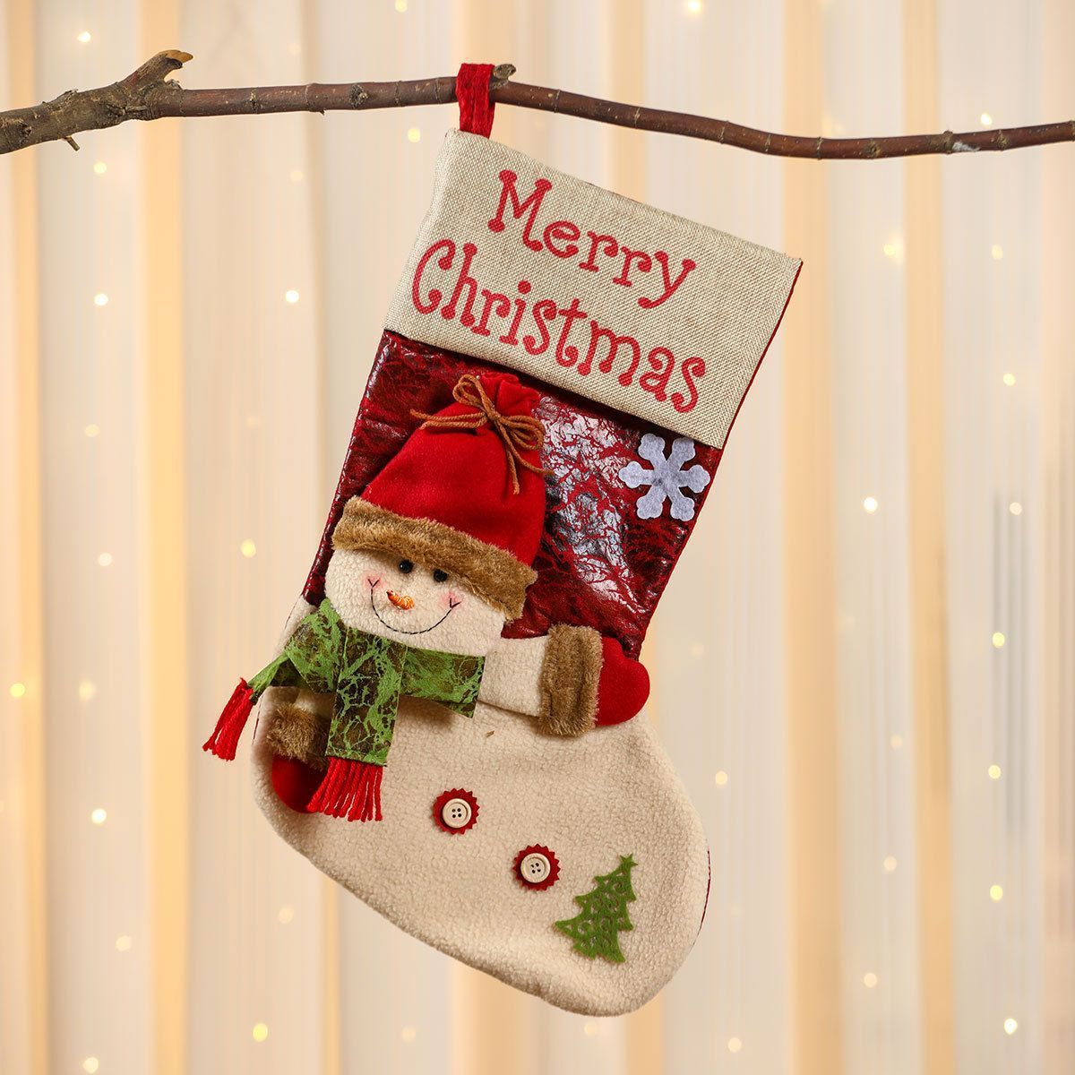 Classic Oversized Snowman Christmas Stocking — image 1