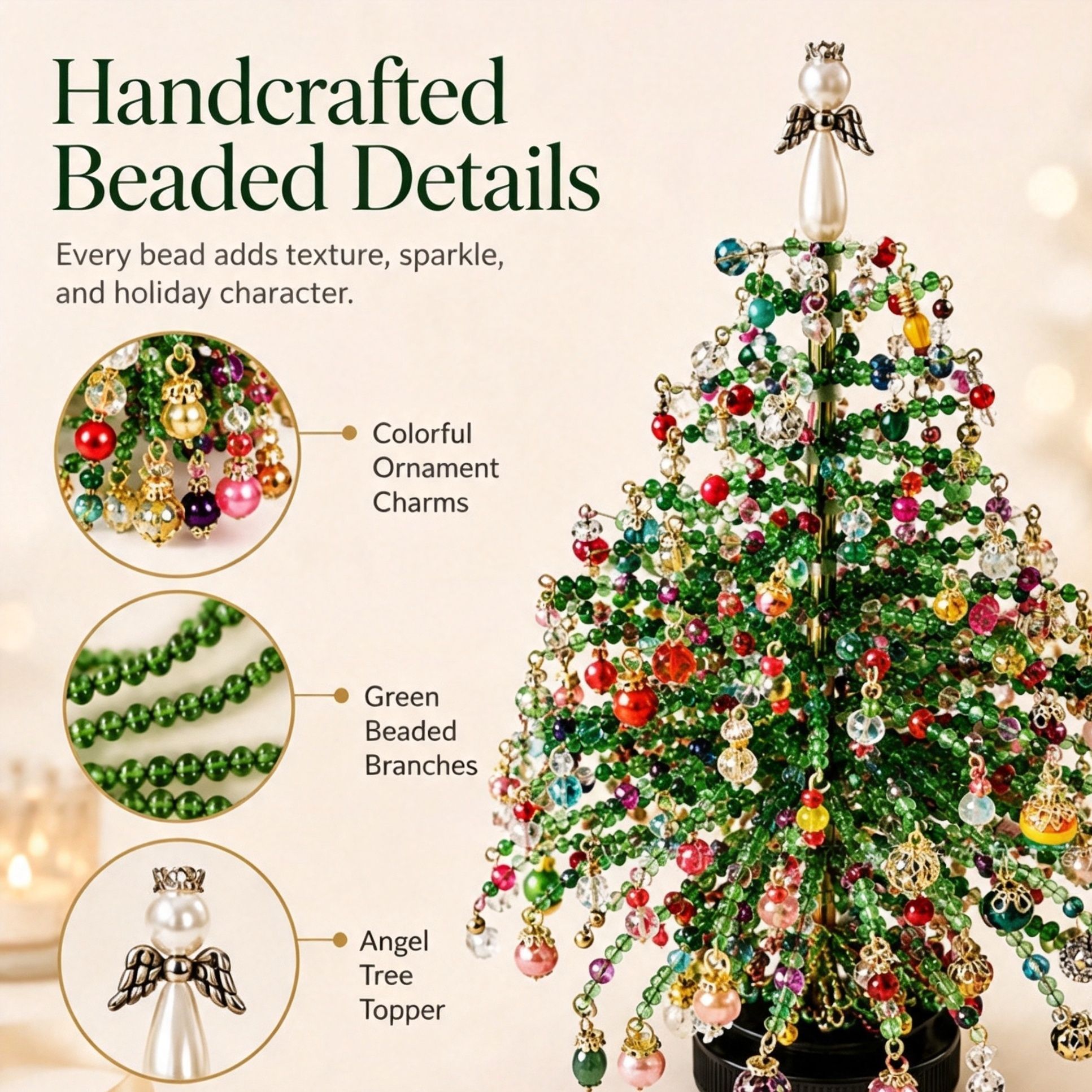 DIY Beaded Christmas Tree Kit view 4