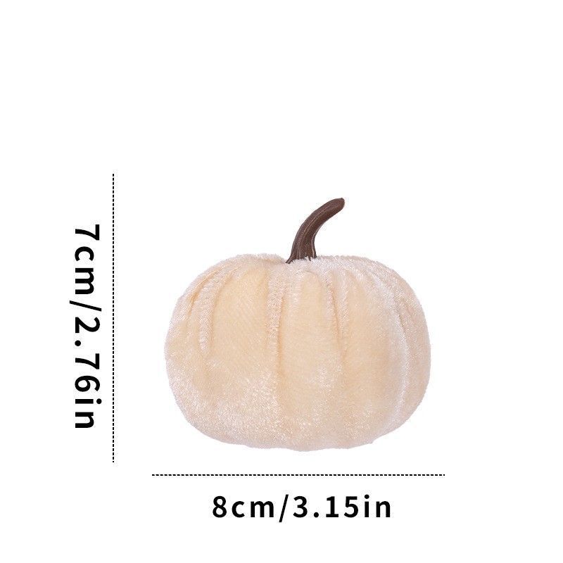 Soft Flocked Artificial Pumpkin Decor — image 1