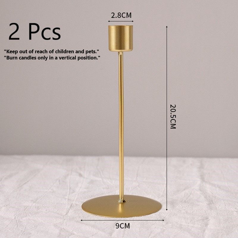 Branch Shape Two Head Iron Candlestick — image 1
