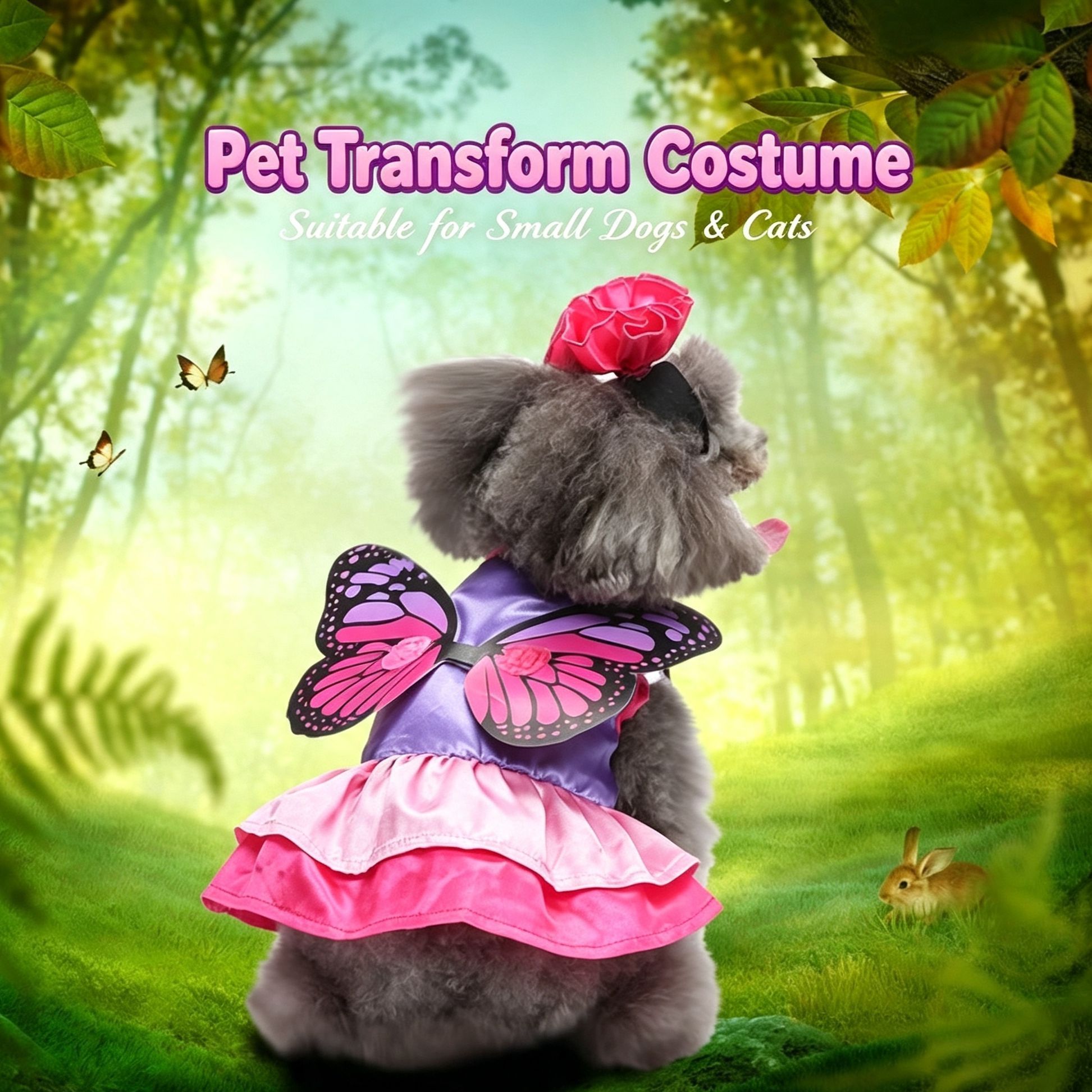 L Size Wave Stripe Pet Costume view 4