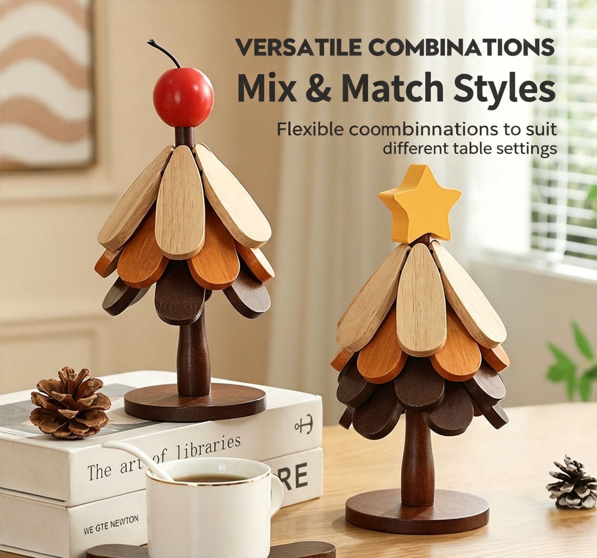 5-Tier Star Style Christmas Tree Heat Resistant Pot Mat view 3