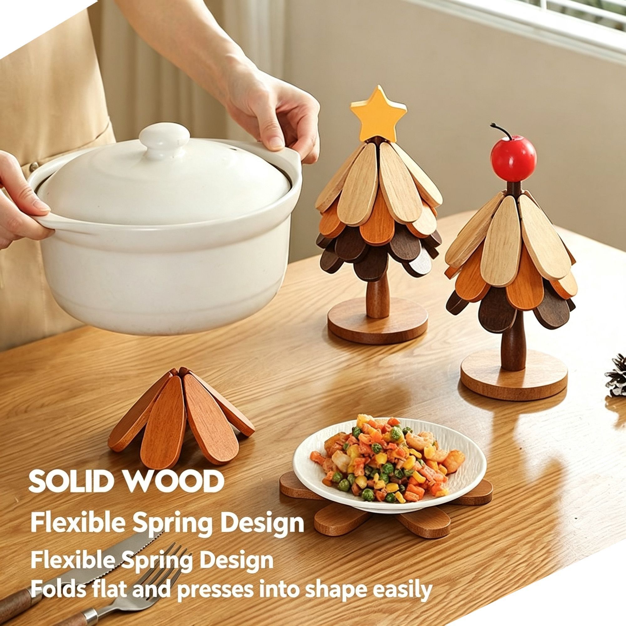 5-Tier Star Style Christmas Tree Heat Resistant Pot Mat view 7