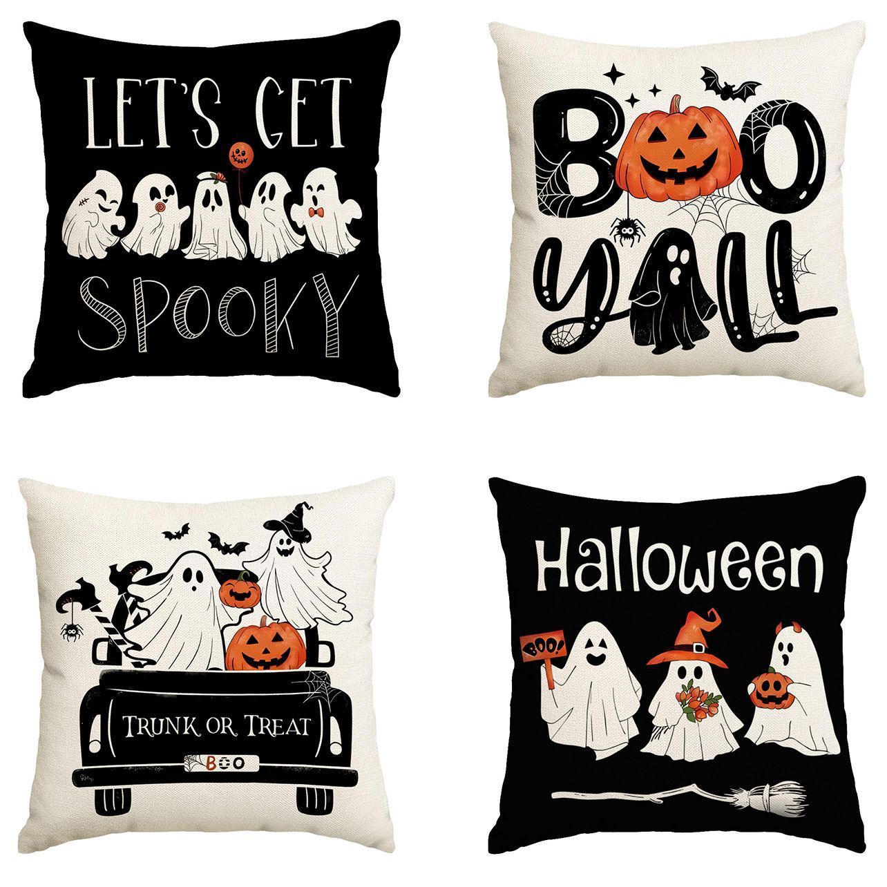 Decorative Pillow Cover 4PC For Christmas & Halloween — image 1