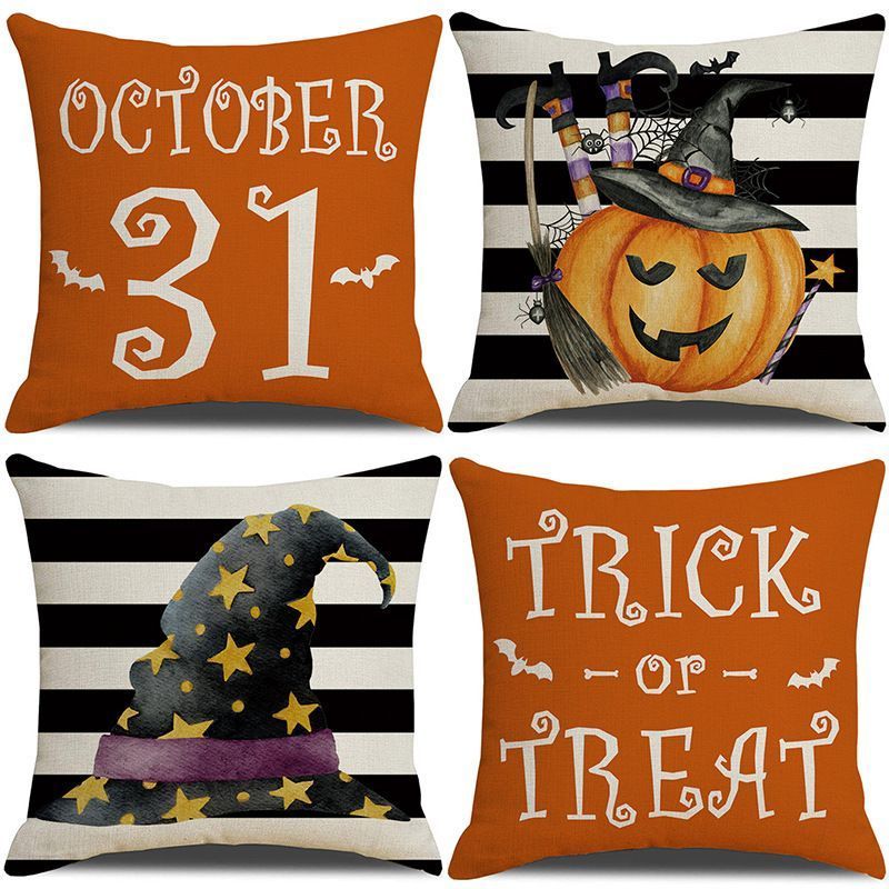 Halloween & Christmas Home Decor 4PC Decorative Pillow Cover — image 1