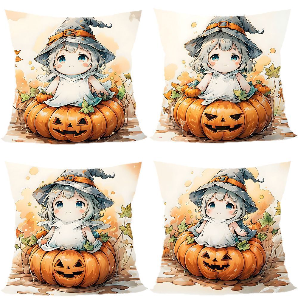 4PC Indoor Ornament Pillow Cover Designed For Halloween & Christmas — image 1