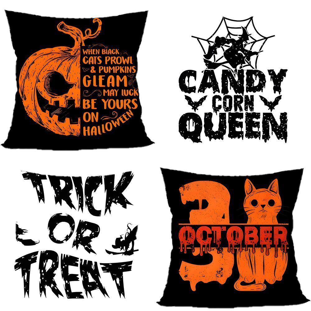 4PC Holiday Layout Pillow Cover Fit For Halloween & Christmas — image 1