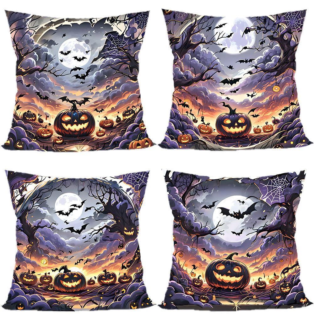 4PC Household Holiday Ornament Pillow Cover For Christmas & Halloween — image 1