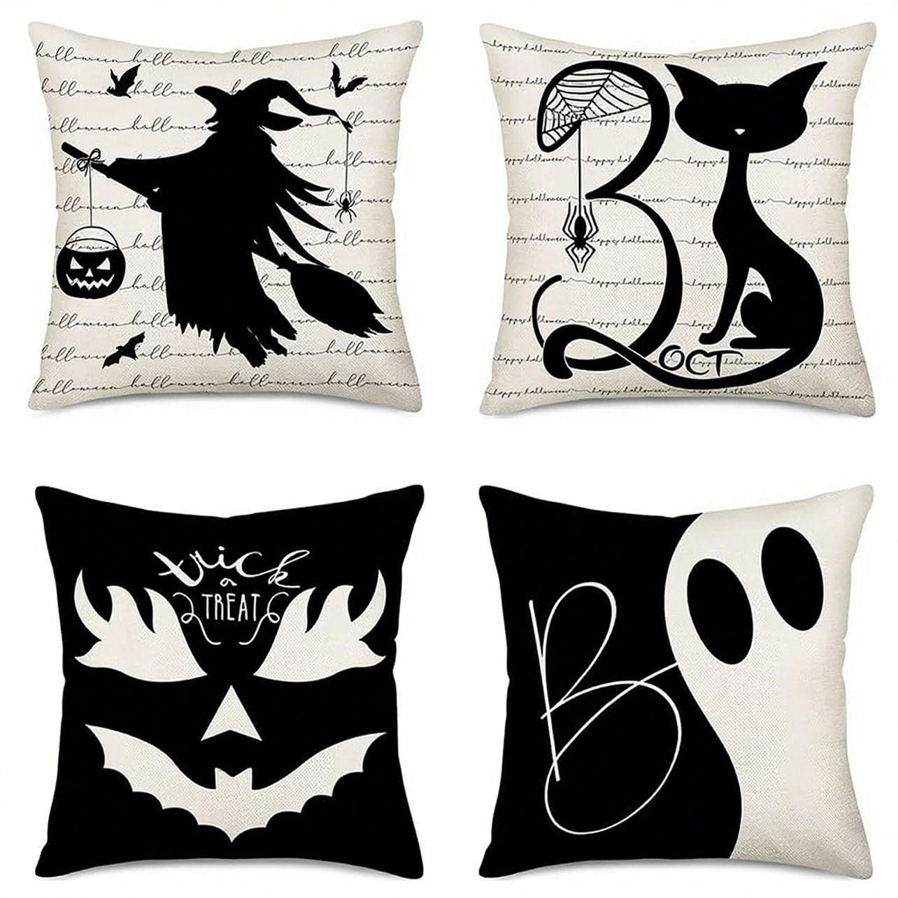 Decorative Pillow Cover 4PC For Christmas & Halloween — image 1