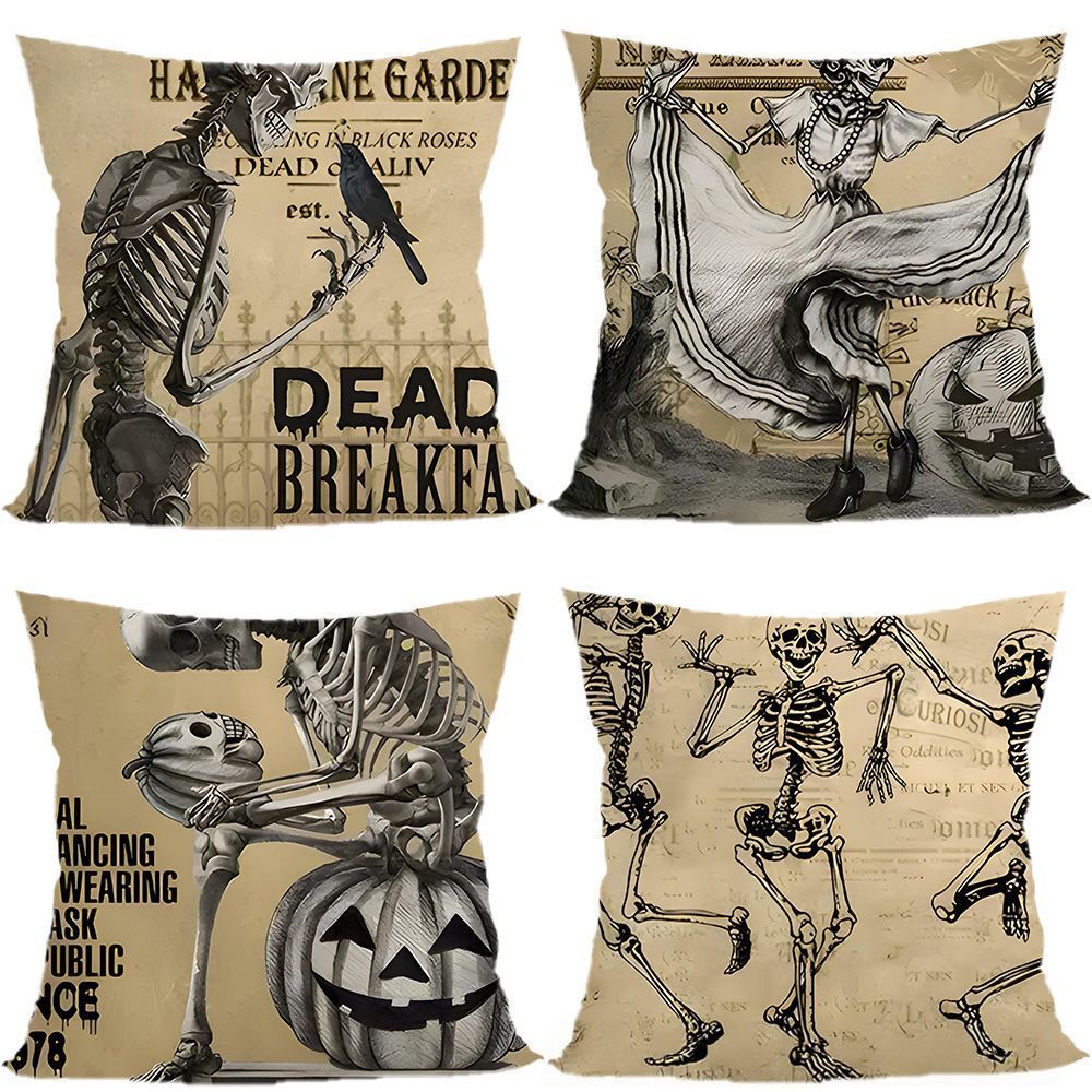 4PC Multi‑occasion Decor Pillow Cover For Halloween & Christmas — image 1