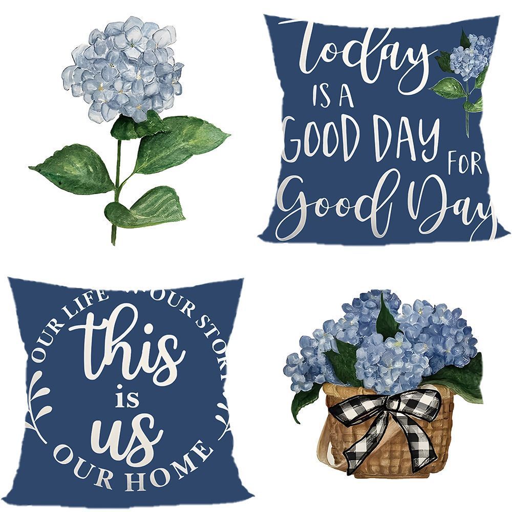 4PC Indoor Ornament Pillow Cover For Christmas & Halloween Occasion — image 1