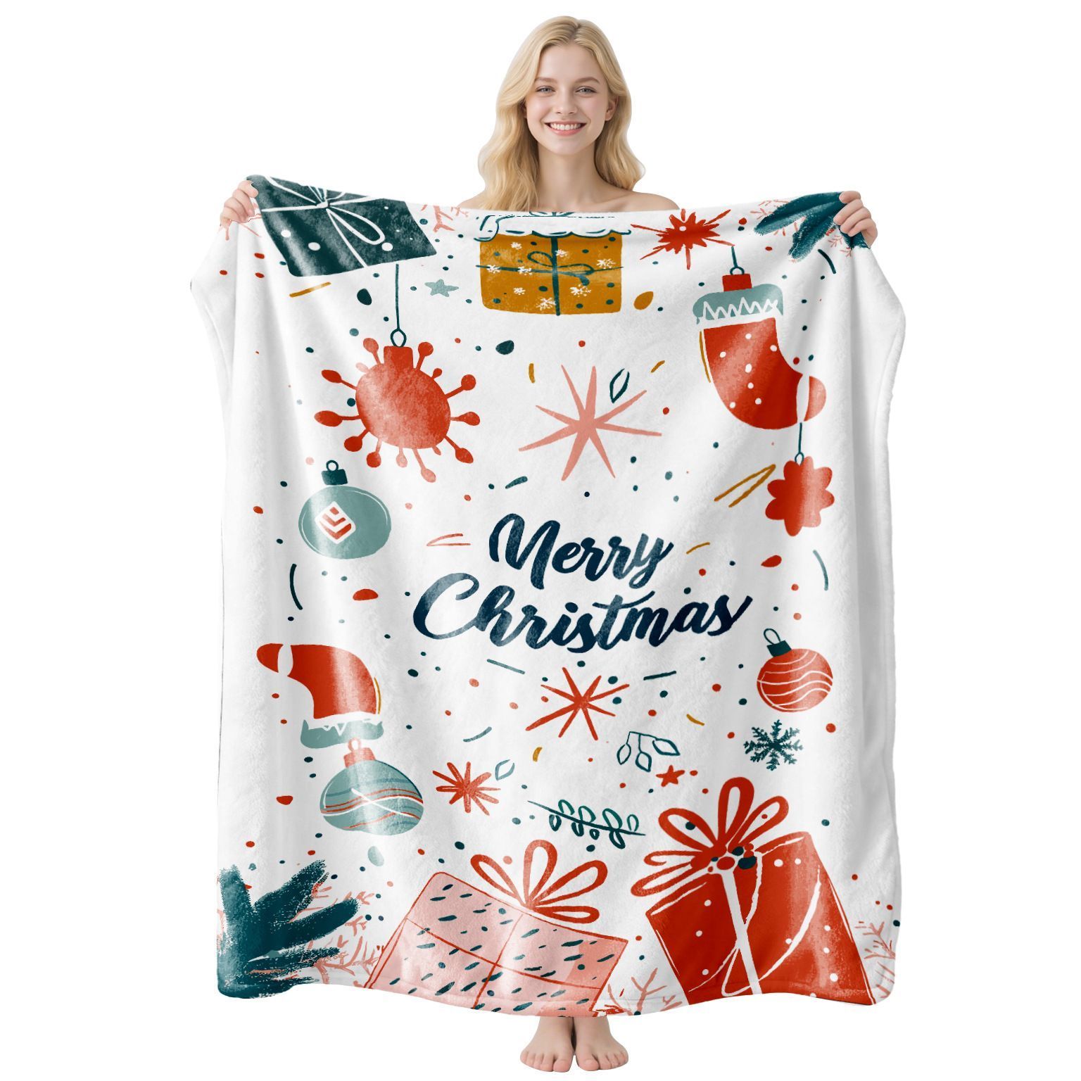 Christmas & Halloween Themed Flannel Blanket — image 1