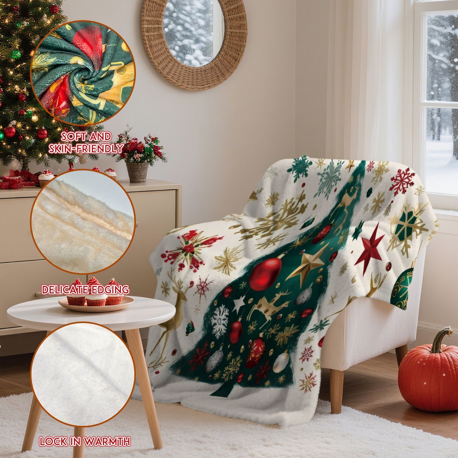 Christmas & Halloween Soft Flannel Throw Blanket view 10