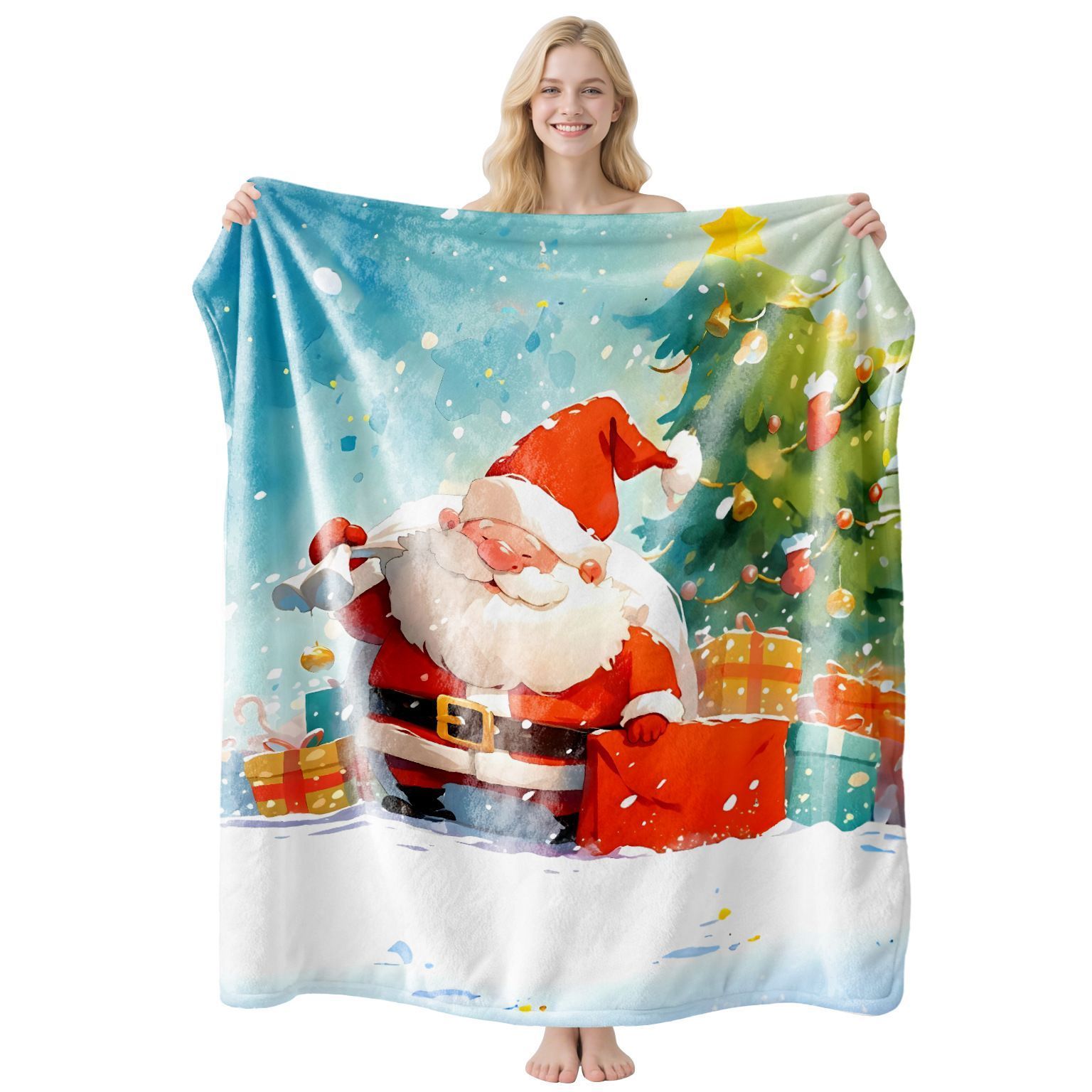 Christmas & Halloween Printed Flannel Blanket — image 1