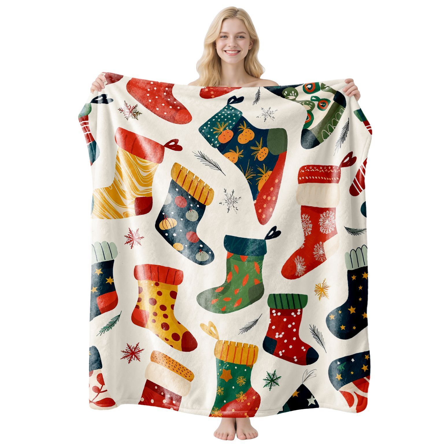Festive Flannel Throw Blanket — image 1