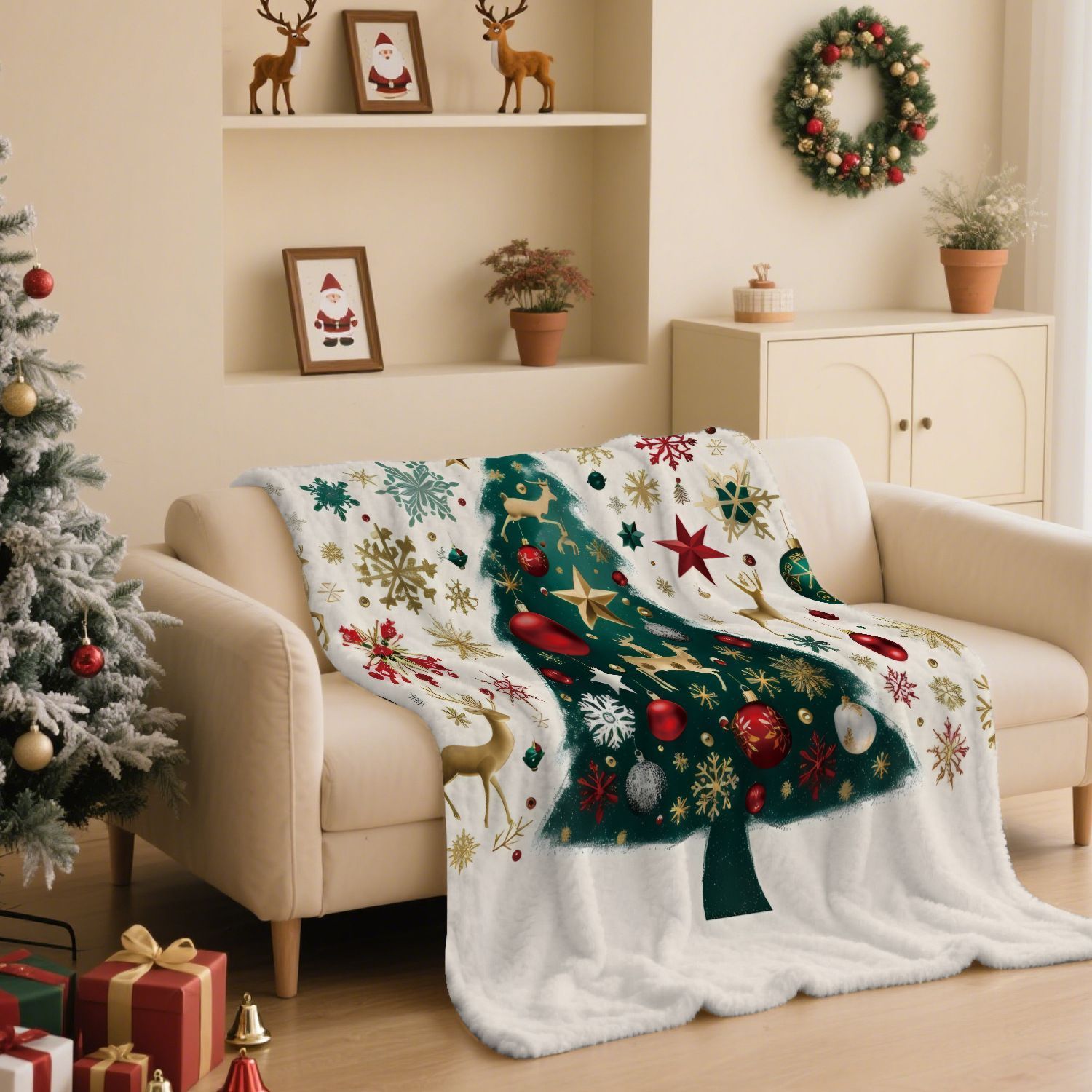 Snug Home Flannel Throw Blanket view 9