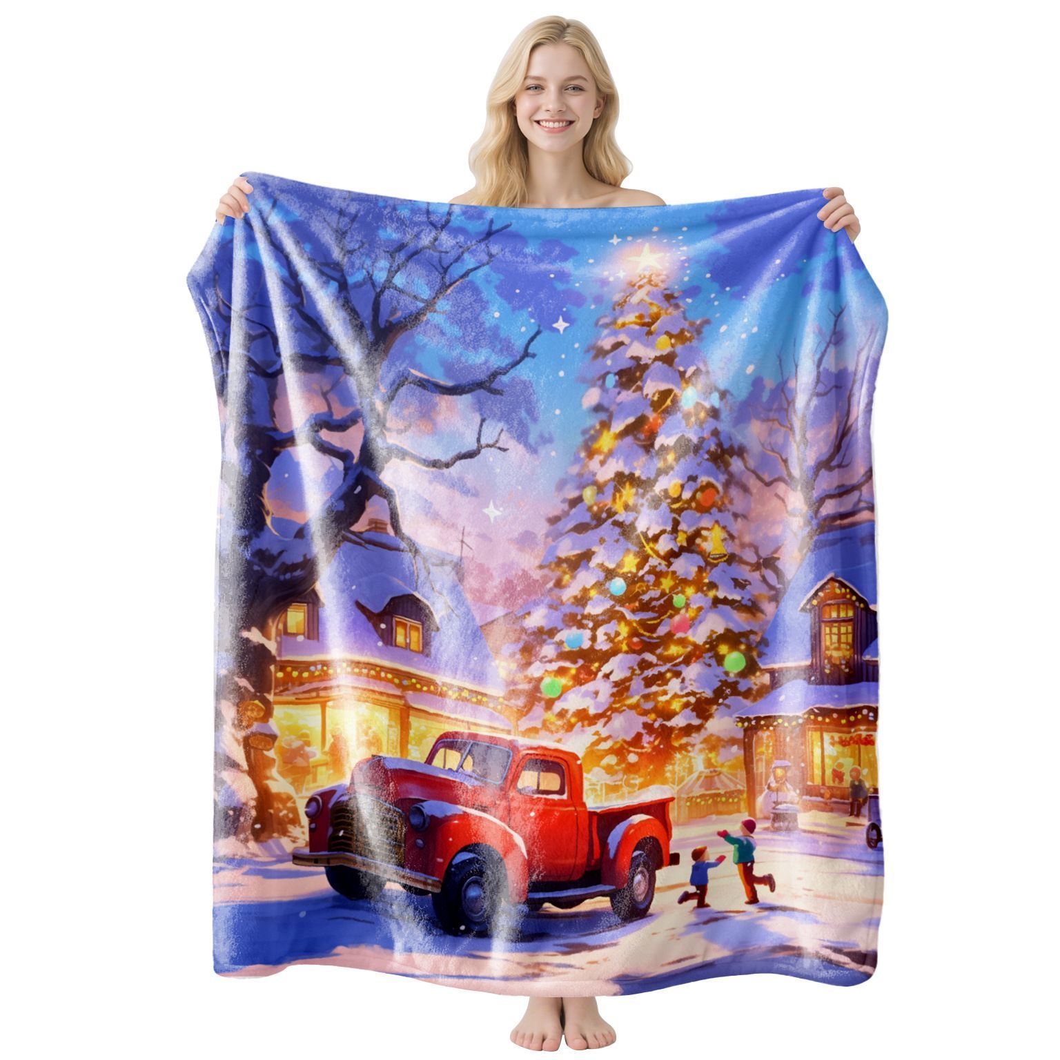 Holiday‑Themed Flannel Throw Blanket — image 1