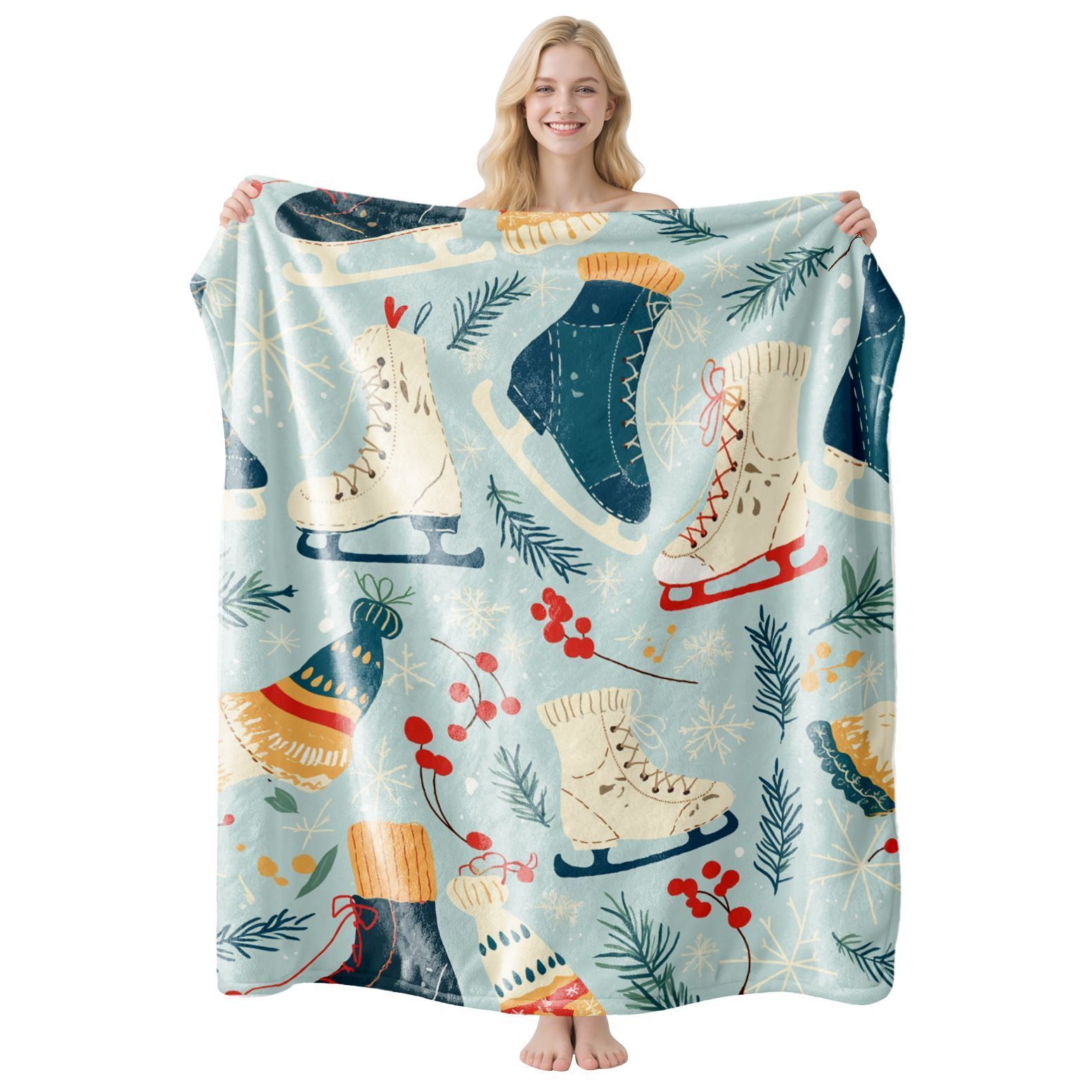 Soft‑Texture Holiday Flannel Air‑Conditioning Throw Blanket — image 1