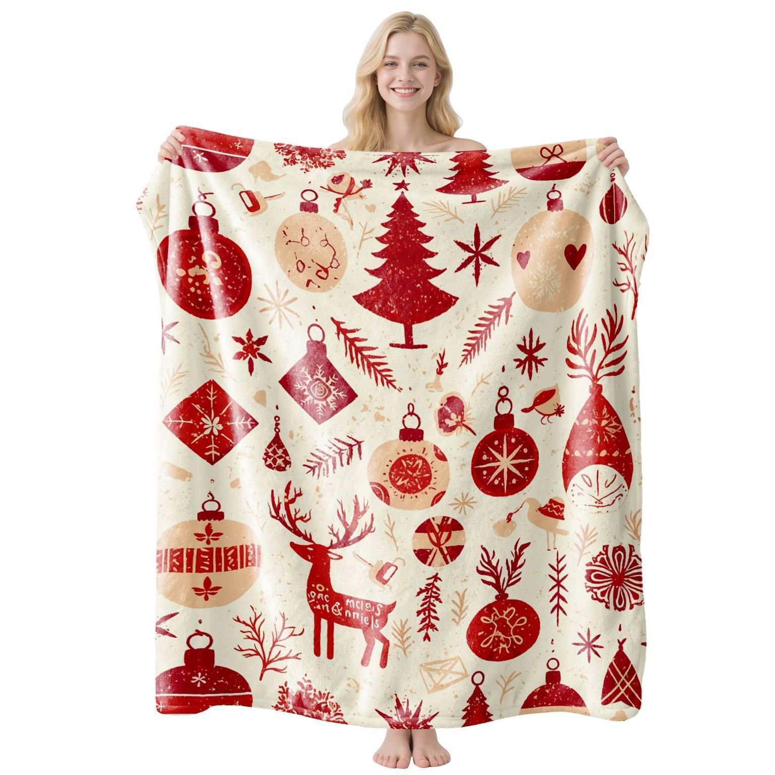 Vivid Tone Holiday Flannel Throw — image 1