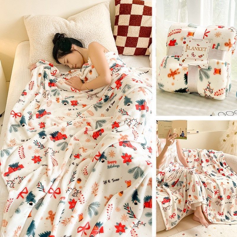 All‑purpose Flannel Throw Blanket For Christmas & Halloween — image 1
