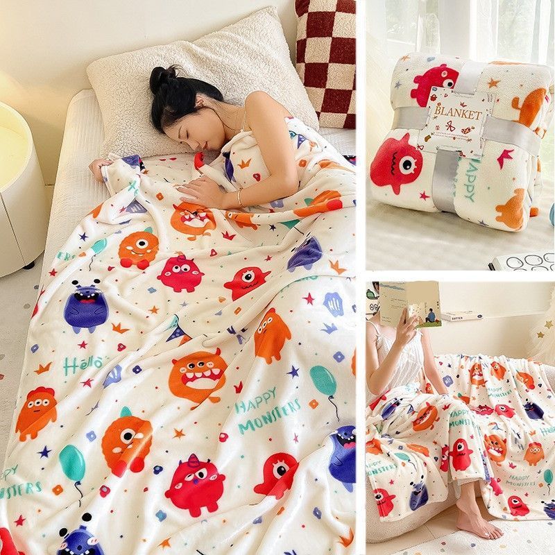 Fun‑style Flannel Throw Blanket For Christmas & Halloween — image 1
