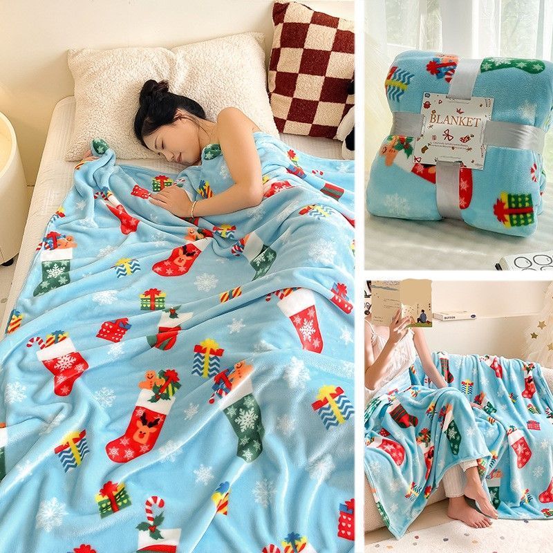 Home‑oriented Flannel Throw Blanket For Christmas & Halloween — image 1