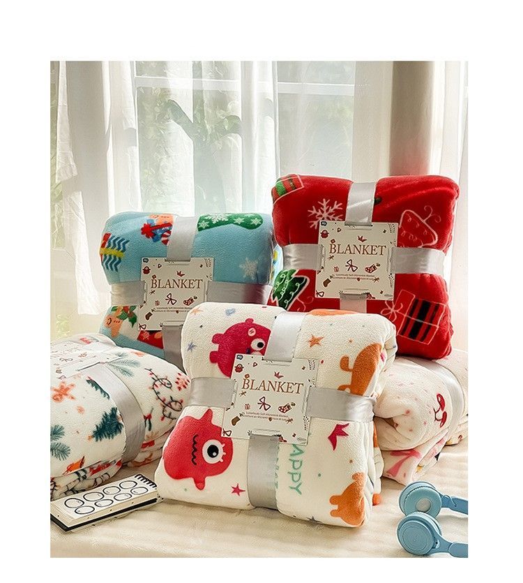 Home‑oriented Flannel Throw Blanket For Christmas & Halloween view 5