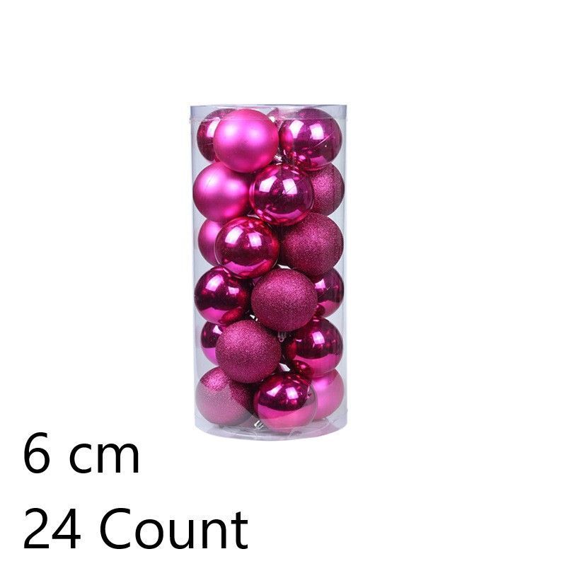 24 Pieces Vibrant Plastic Festive Tree Pendants — image 1