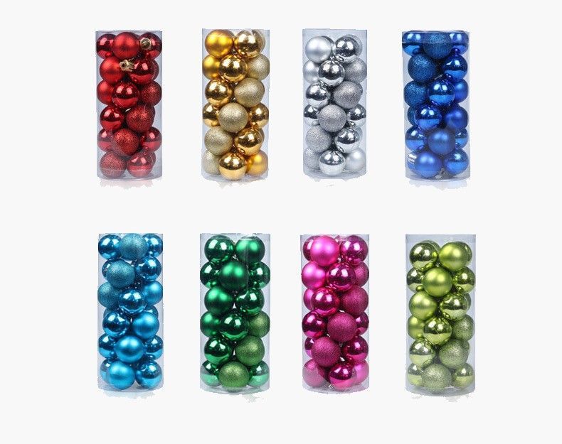 24 Pieces Plastic Electroplated Festive Decor Baubles view 7