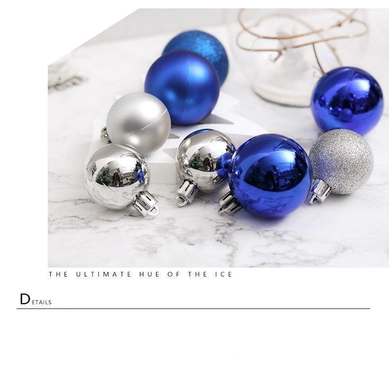 24 Count Glossy Plastic Christmas Tree Pendant Balls view 6