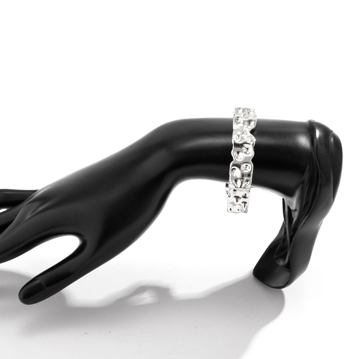 Irregular Textured Lava Open Cuff Bracelet for Women view 6