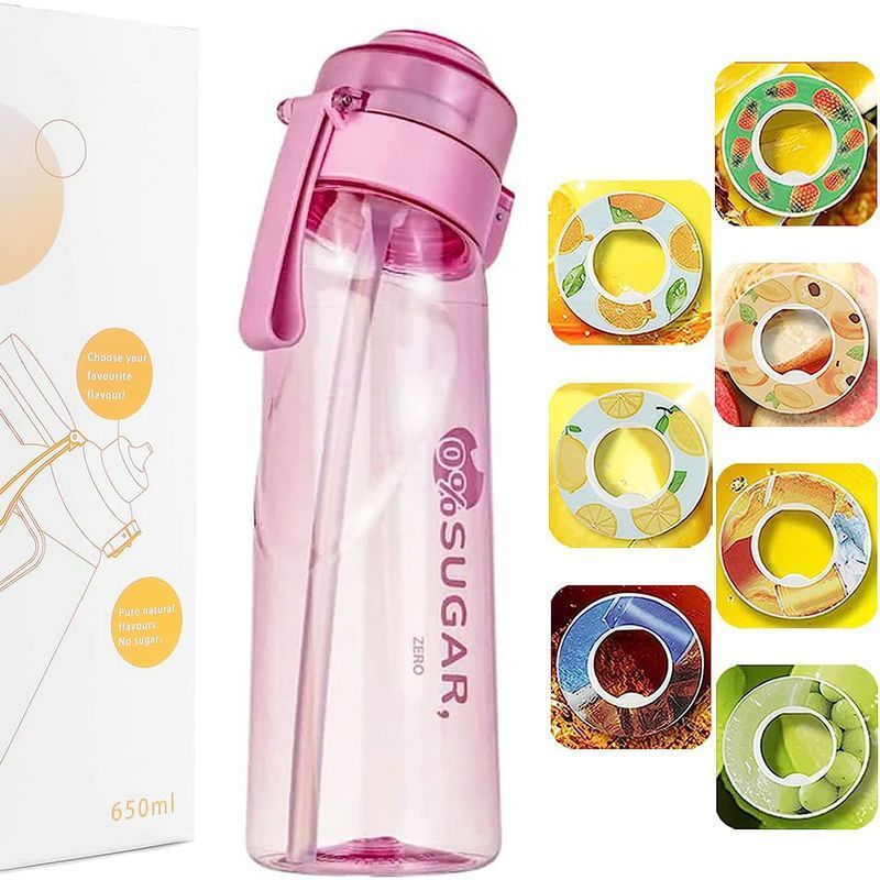 0-Sugar-0-Calorie-Scented-Water-Bottle-Pink-7-rings — image 1