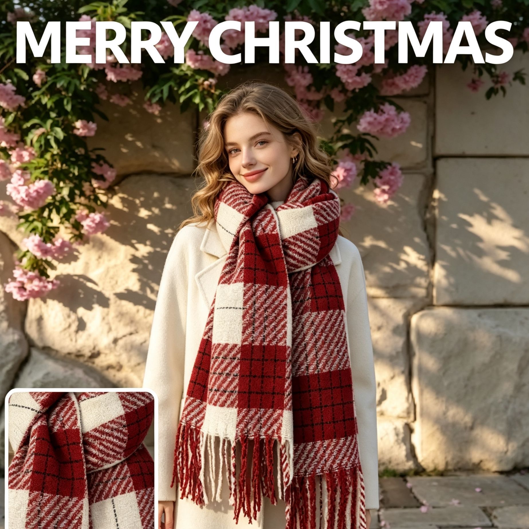 Party Themed Red Versatile Ladies Shawl