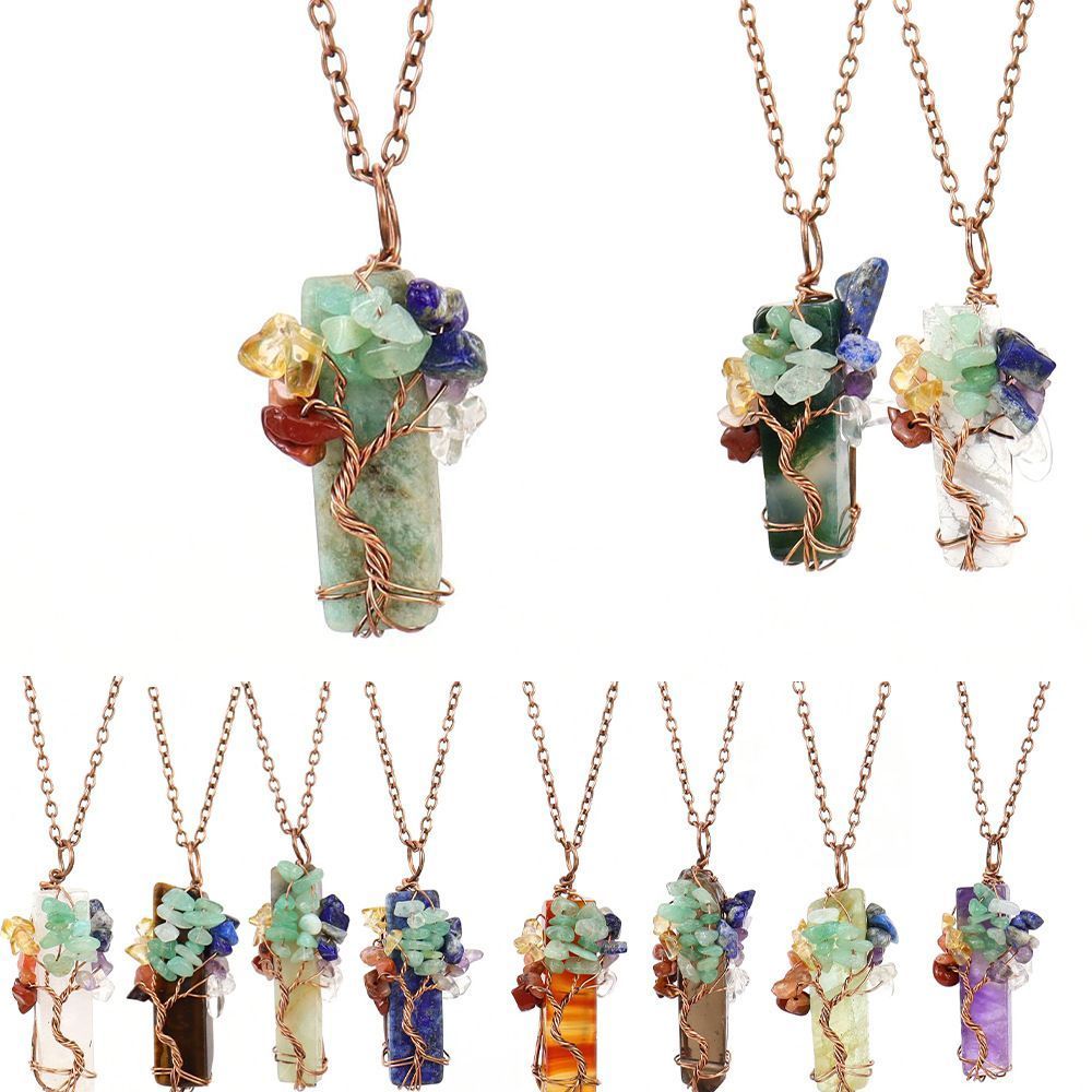 Natural Fragment Stone Tree of Life Necklace view 7