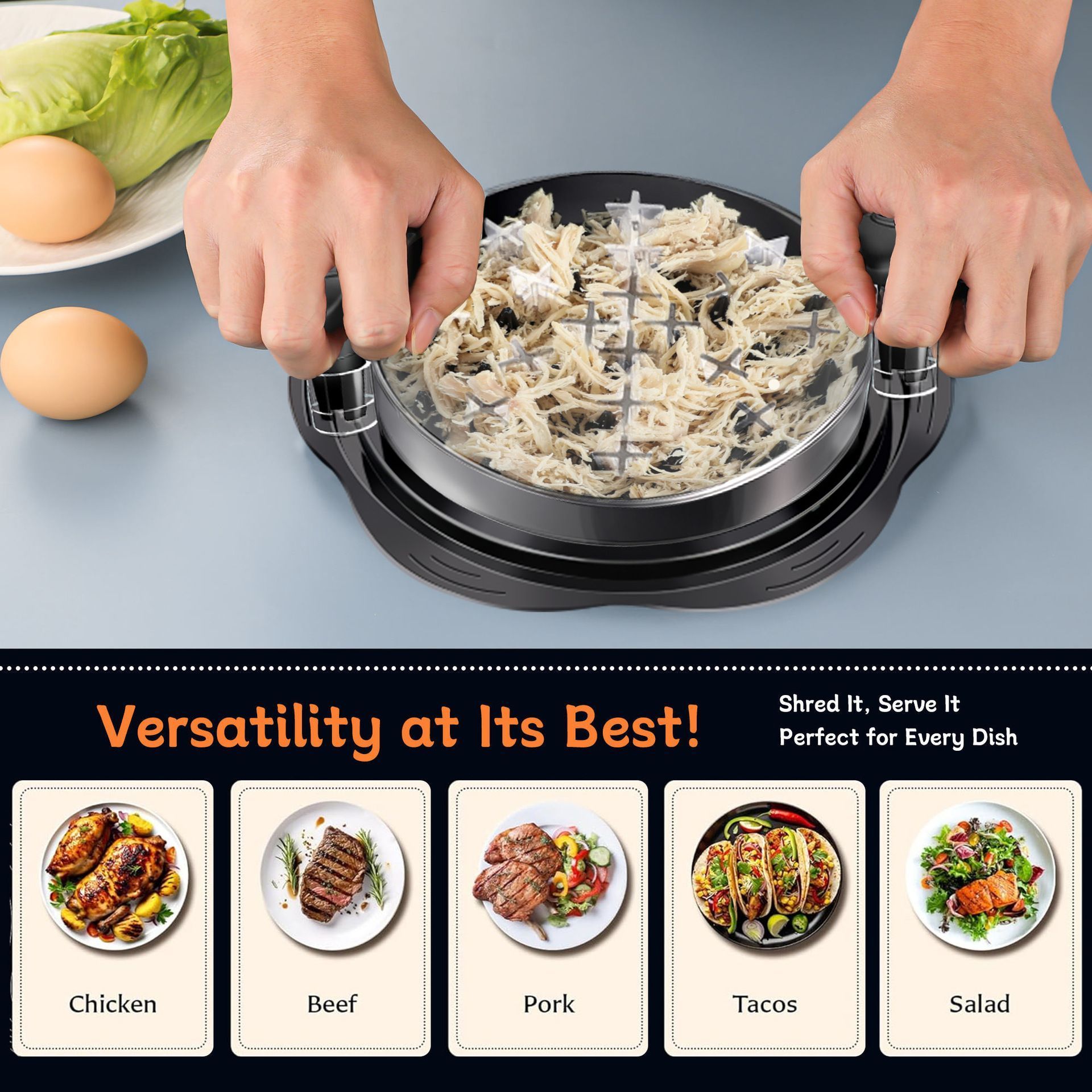 Full‑Set Chicken Shredding Accessory Kit view 3