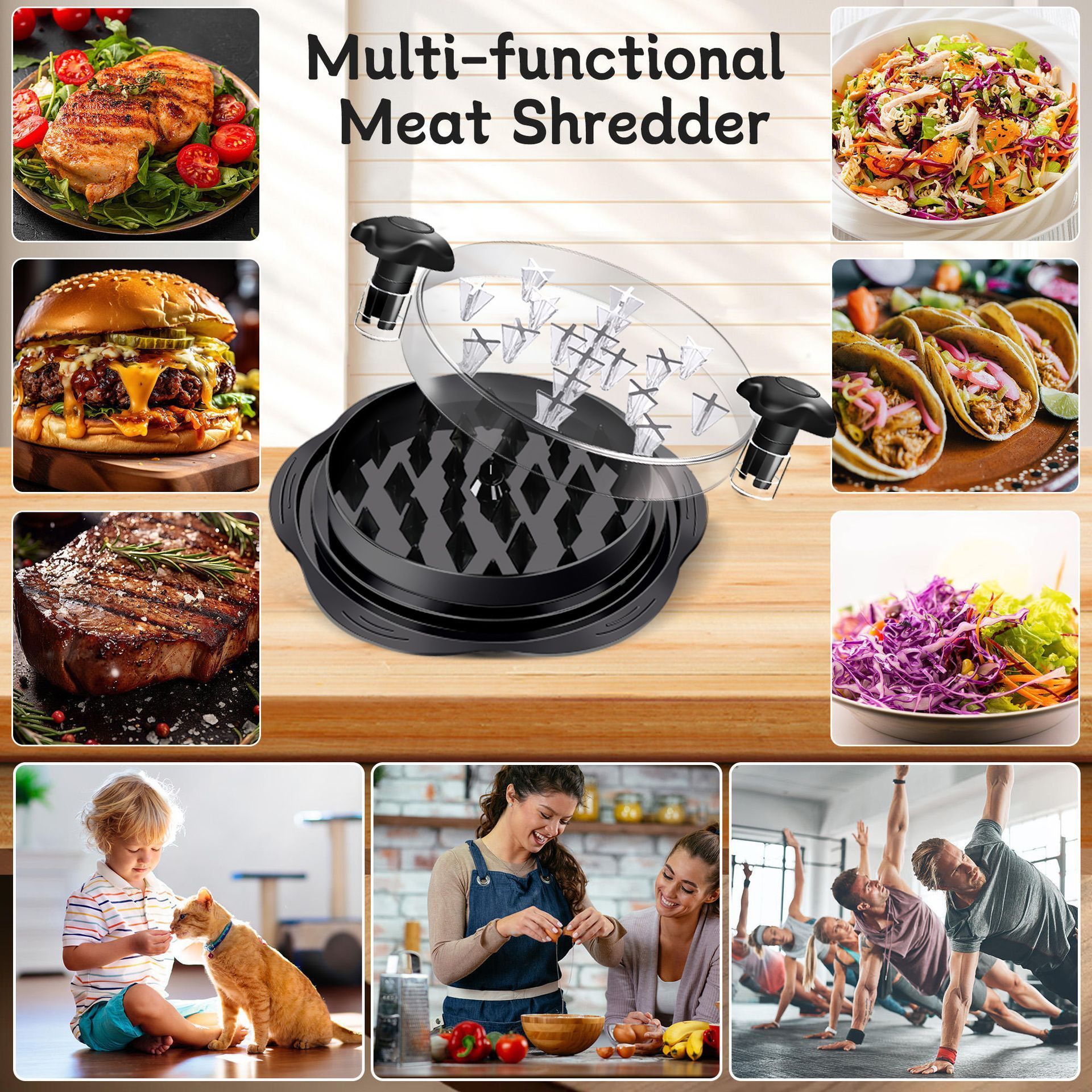 Convenient Manual Meat Shredding Tool view 2